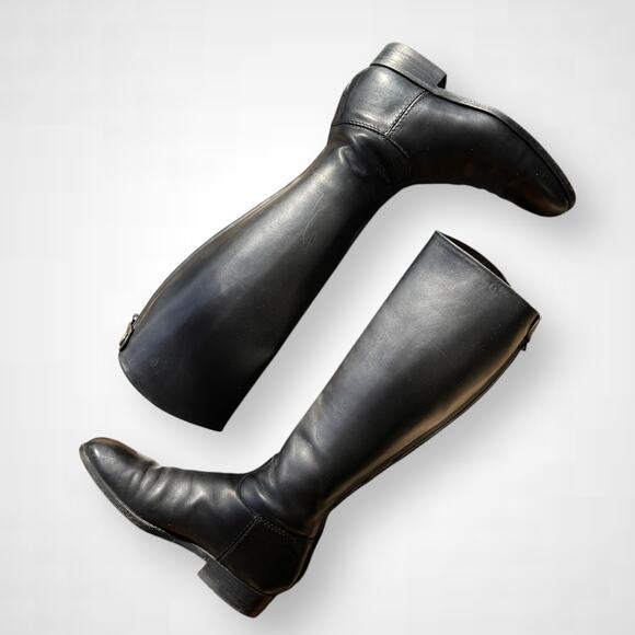 Alberto Fasciani black Leather riding boots 36 1/2 - Picture 2 of 7